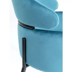 KARE Design Stühle-Armlehnstuhl Alexia Velvet Blau