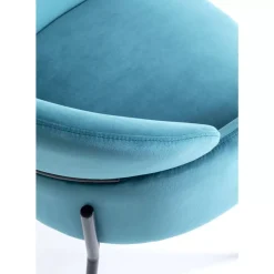 KARE Design Stühle-Armlehnstuhl Alexia Velvet Blau