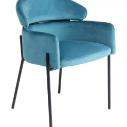 KARE Design Stühle-Armlehnstuhl Alexia Velvet Blau