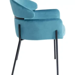 KARE Design Stühle-Armlehnstuhl Alexia Velvet Blau