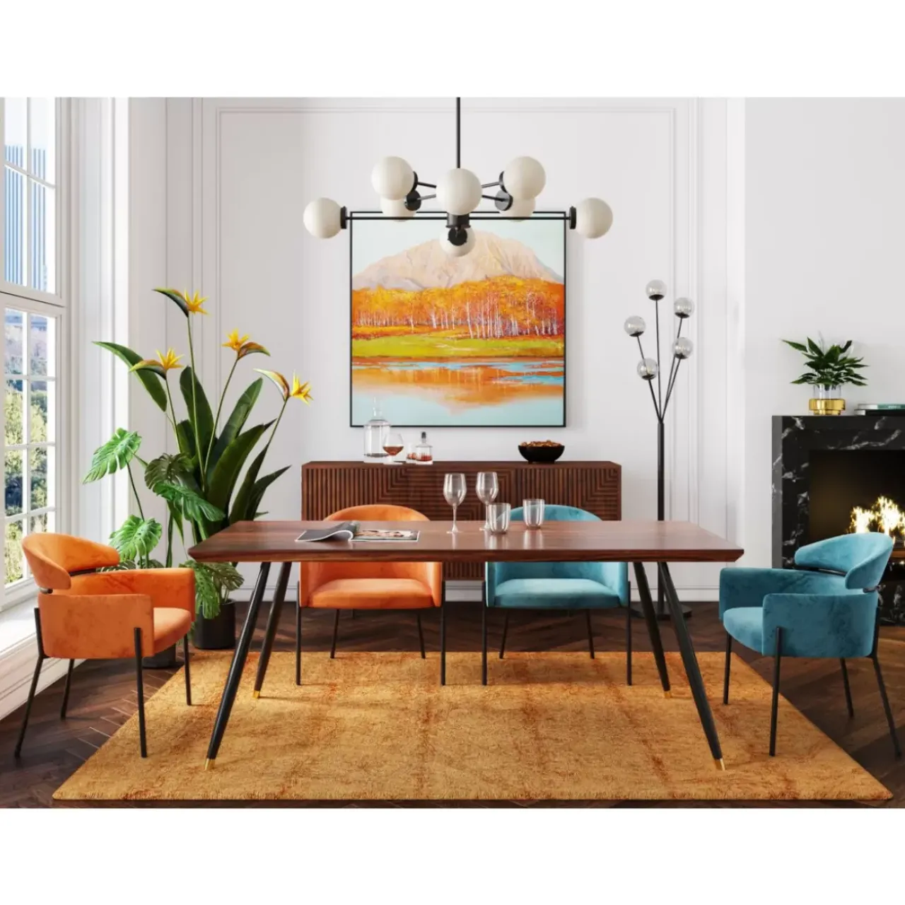 KARE Design Stühle-Armlehnstuhl Alexia Velvet Orange