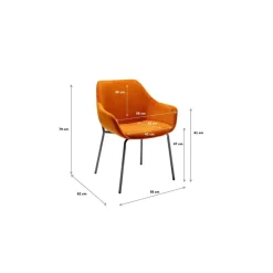 KARE Design Stühle-Armlehnstuhl Avignon Orange