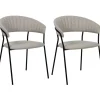 KARE Design Stühle-Armlehnstuhl Belle Beige (2/Set)