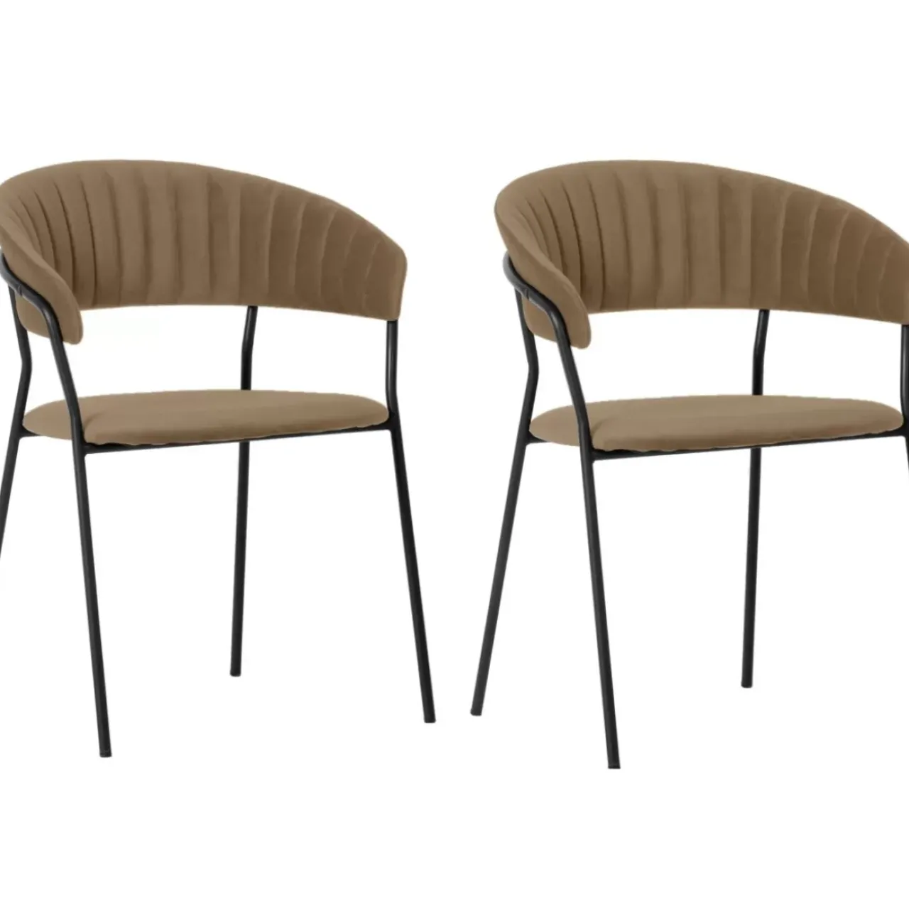 KARE Design Stühle-Armlehnstuhl Belle Braun (2/Set)