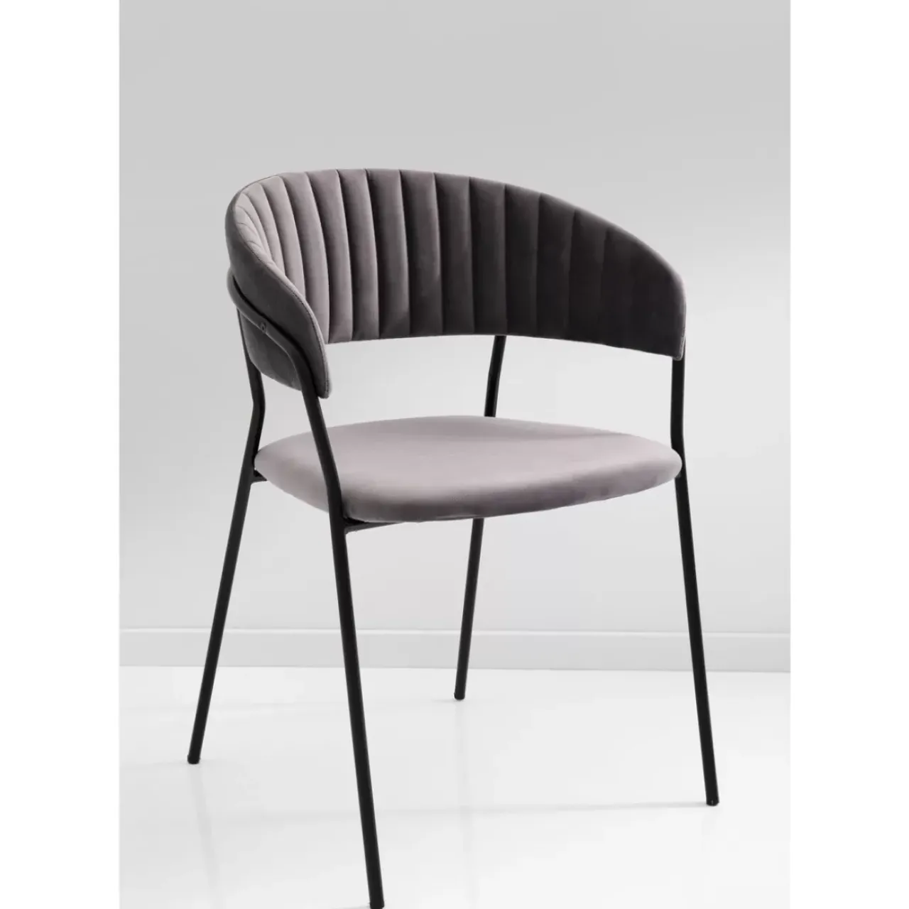 KARE Design Stühle-Armlehnstuhl Belle Grau (2/Set)