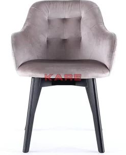 KARE Design Stühle-Armlehnstuhl Black Lady Velvet Grau