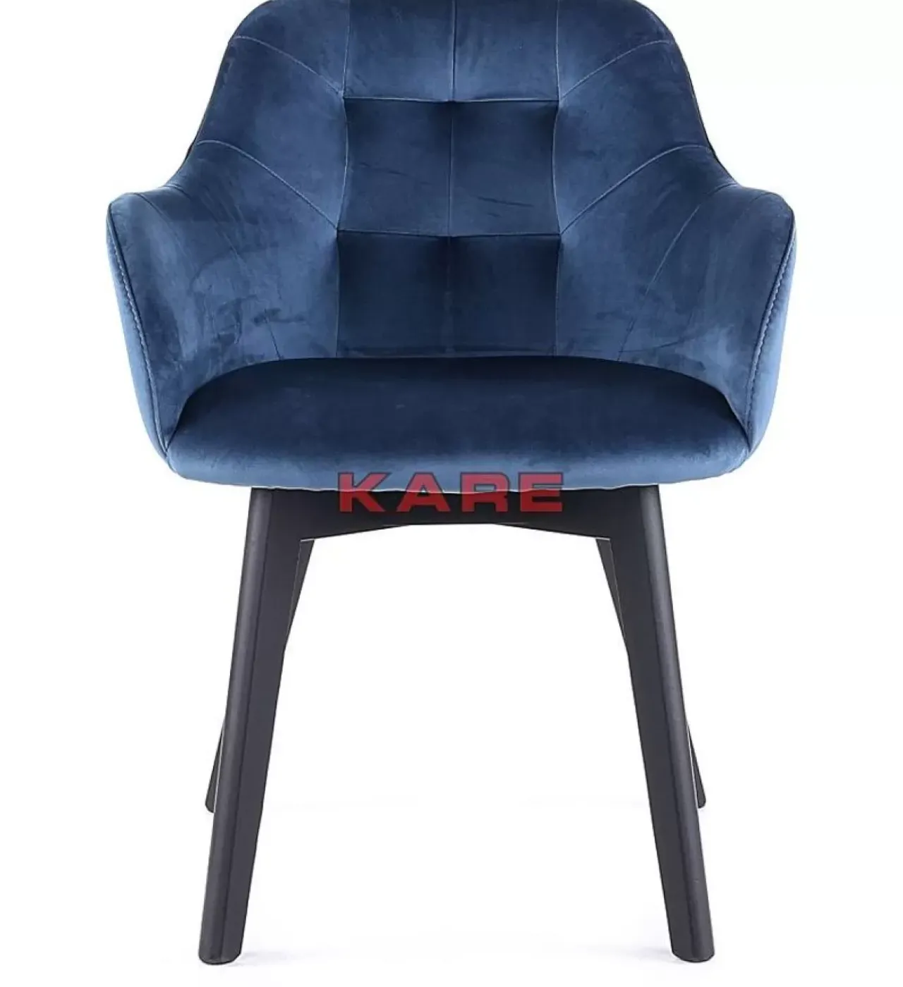 KARE Design Stühle-Armlehnstuhl Black Lady Velvet Blau
