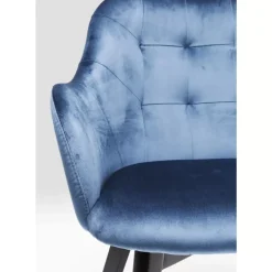 KARE Design Stühle-Armlehnstuhl Black Lady Velvet Blau