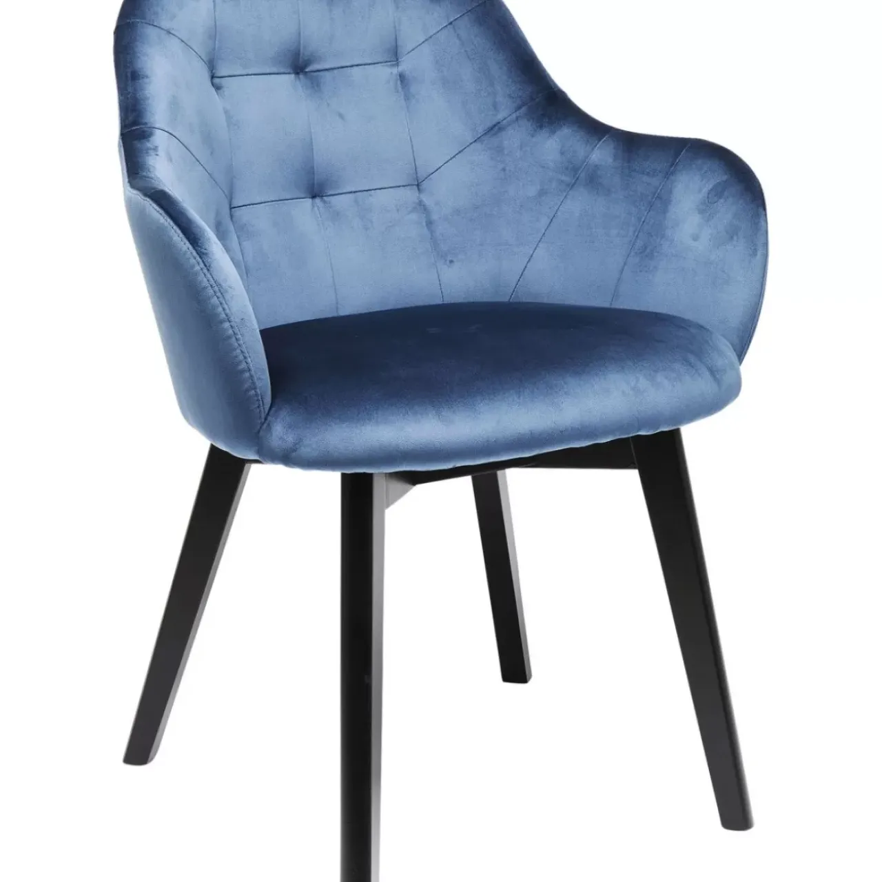 KARE Design Stühle-Armlehnstuhl Black Lady Velvet Blau