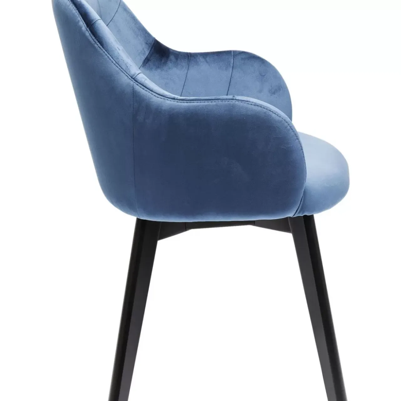 KARE Design Stühle-Armlehnstuhl Black Lady Velvet Blau