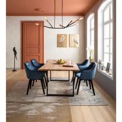 KARE Design Stühle-Armlehnstuhl Black Lady Velvet Blau