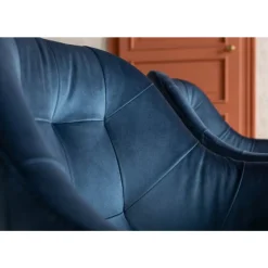 KARE Design Stühle-Armlehnstuhl Black Lady Velvet Blau