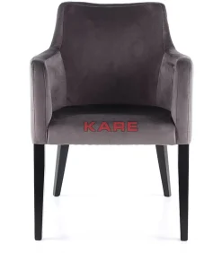 KARE Design Stühle-Armlehnstuhl Black Mode Velvet Grau