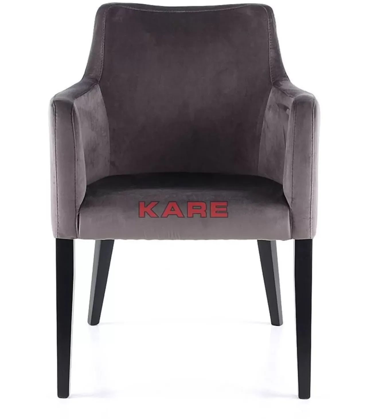 KARE Design Stühle-Armlehnstuhl Black Mode Velvet Grau
