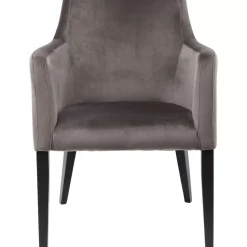 KARE Design Stühle-Armlehnstuhl Black Mode Velvet Grau