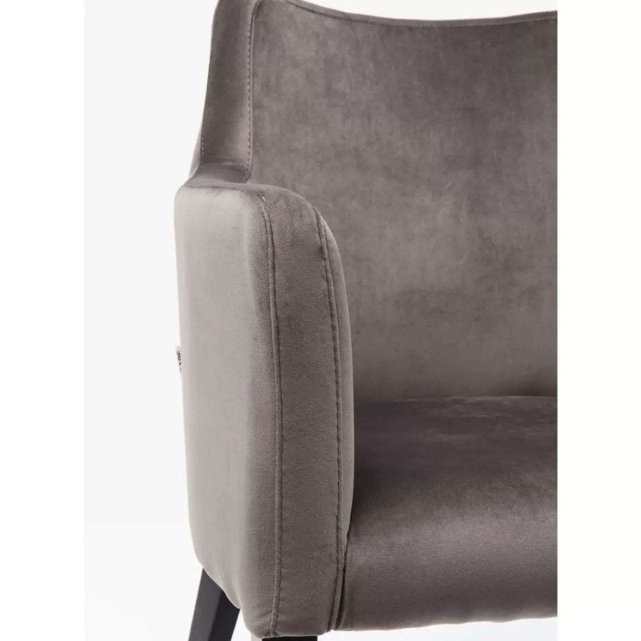 KARE Design Stühle-Armlehnstuhl Black Mode Velvet Grau