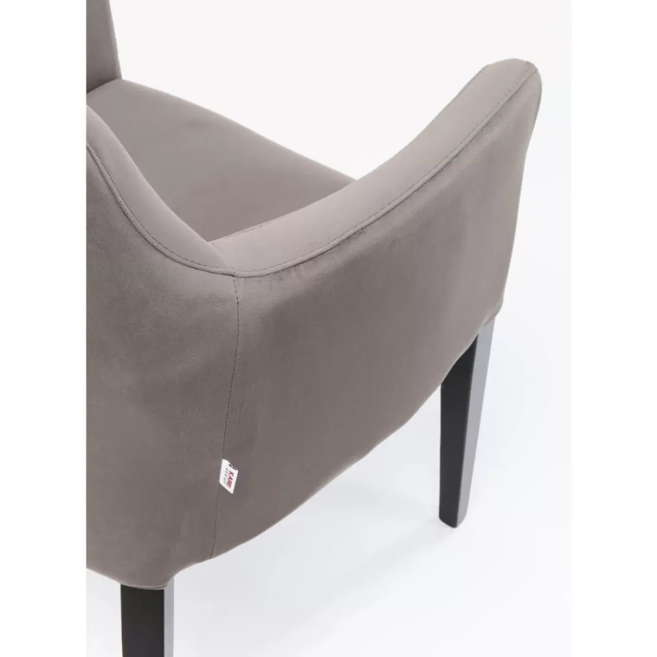 KARE Design Stühle-Armlehnstuhl Black Mode Velvet Grau