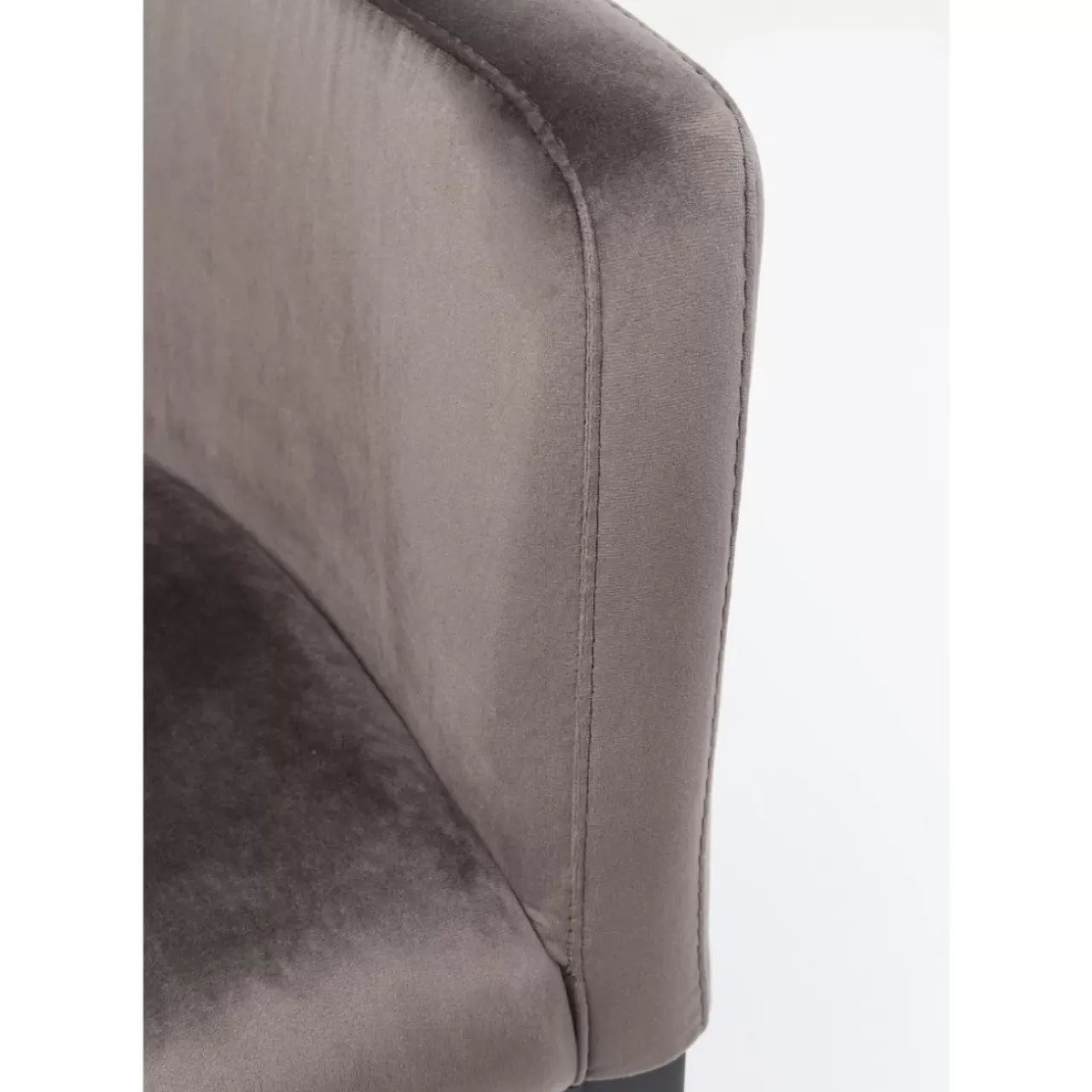 KARE Design Stühle-Armlehnstuhl Black Mode Velvet Grau