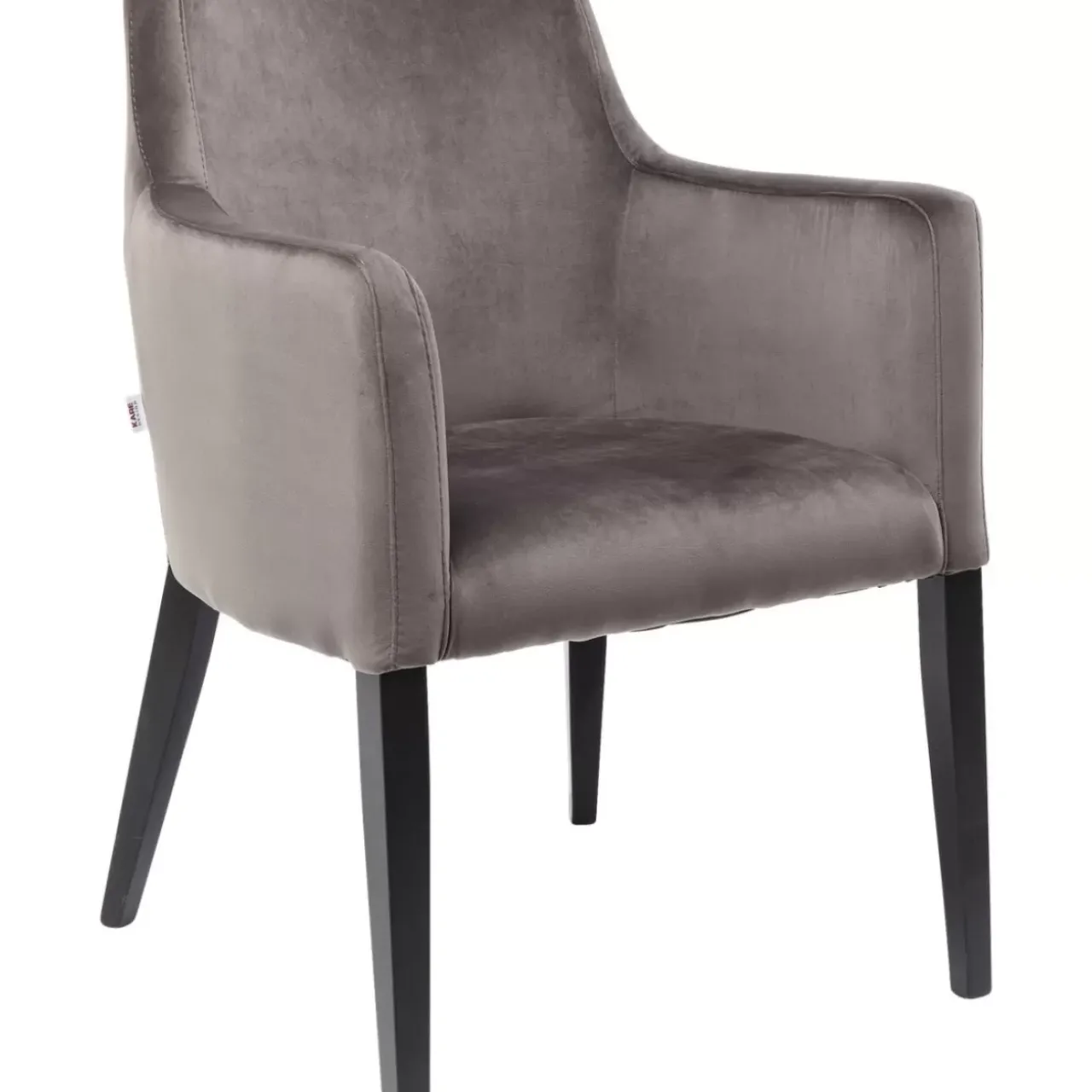 KARE Design Stühle-Armlehnstuhl Black Mode Velvet Grau
