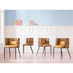 KARE Design Stühle-Armlehnstuhl Cheerio Gelb Inkl. Kissen