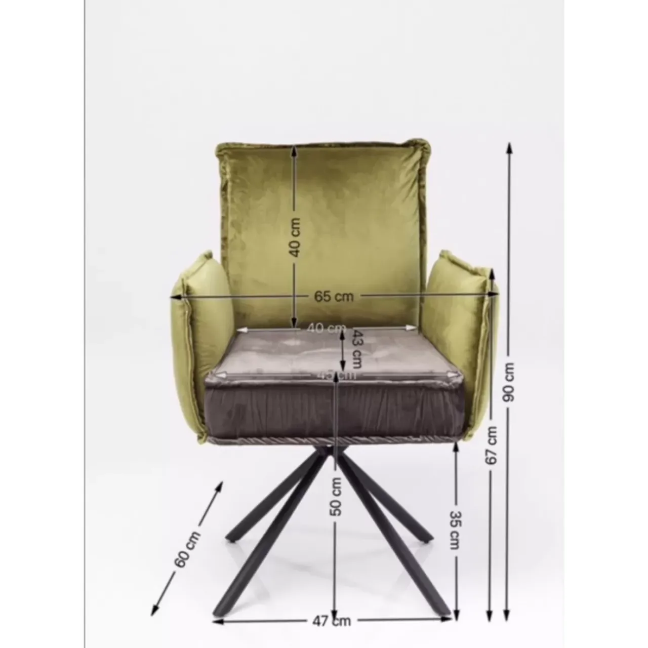 KARE Design Stühle-Armlehnstuhl Chelsea Grun