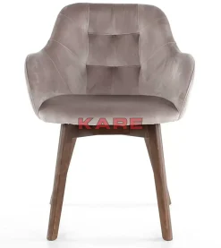 KARE Design Stühle-Armlehnstuhl Dark Lady Velvet Grau