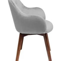 KARE Design Stühle-Armlehnstuhl Dark Lady Velvet Grau
