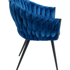 KARE Design Stühle-Armlehnstuhl Knot Blau