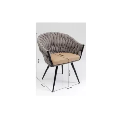 KARE Design Stühle-Armlehnstuhl Knot Tweed