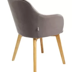 KARE Design Stühle-Armlehnstuhl Lady Velvet Grau