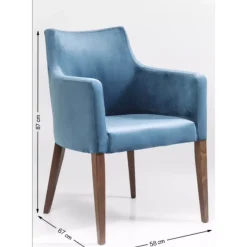 KARE Design Stühle-Armlehnstuhl Mode Velvet Petrol