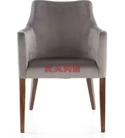 KARE Design Stühle-Armlehnstuhl Mode Velvet Grau