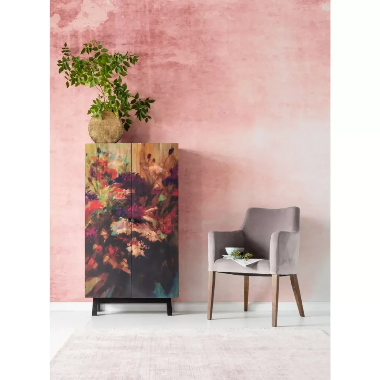 KARE Design Stühle-Armlehnstuhl Mode Velvet Grau