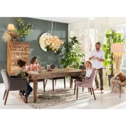 KARE Design Stühle-Armlehnstuhl Mode Velvet Grau