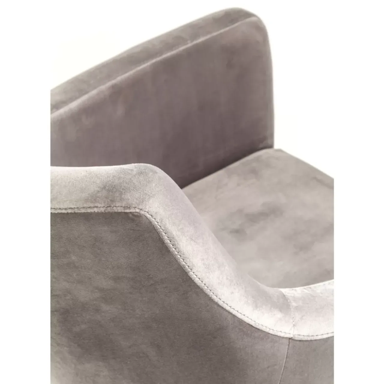 KARE Design Stühle-Armlehnstuhl Mode Velvet Grau