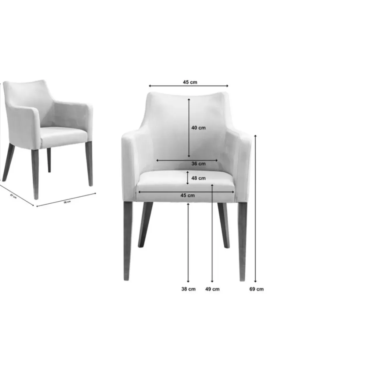 KARE Design Stühle-Armlehnstuhl Mode Velvet Grau