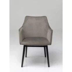 KARE Design Stühle-Armlehnstuhl Modino Velvet Grau