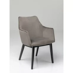 KARE Design Stühle-Armlehnstuhl Modino Velvet Grau