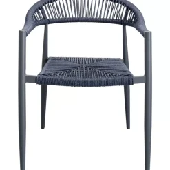 KARE Design Outdoormöbel-Armlehnstuhl Palma Petrol