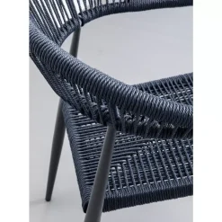 KARE Design Outdoormöbel-Armlehnstuhl Palma Petrol