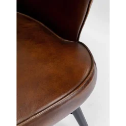 KARE Design Stühle-Armlehnstuhl Rumba Leder Braun