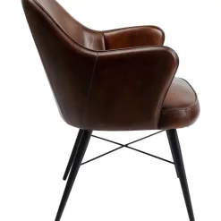 KARE Design Stühle-Armlehnstuhl Rumba Leder Braun