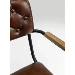 KARE Design Stühle-Armlehnstuhl Salsa Leder Braun