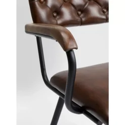 KARE Design Stühle-Armlehnstuhl Salsa Leder Braun