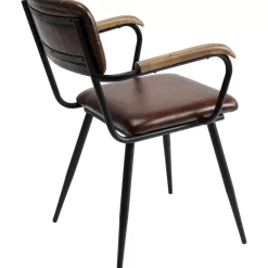 KARE Design Stühle-Armlehnstuhl Salsa Leder Braun