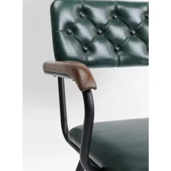 KARE Design Stühle-Armlehnstuhl Salsa Leder Dunkelgrun