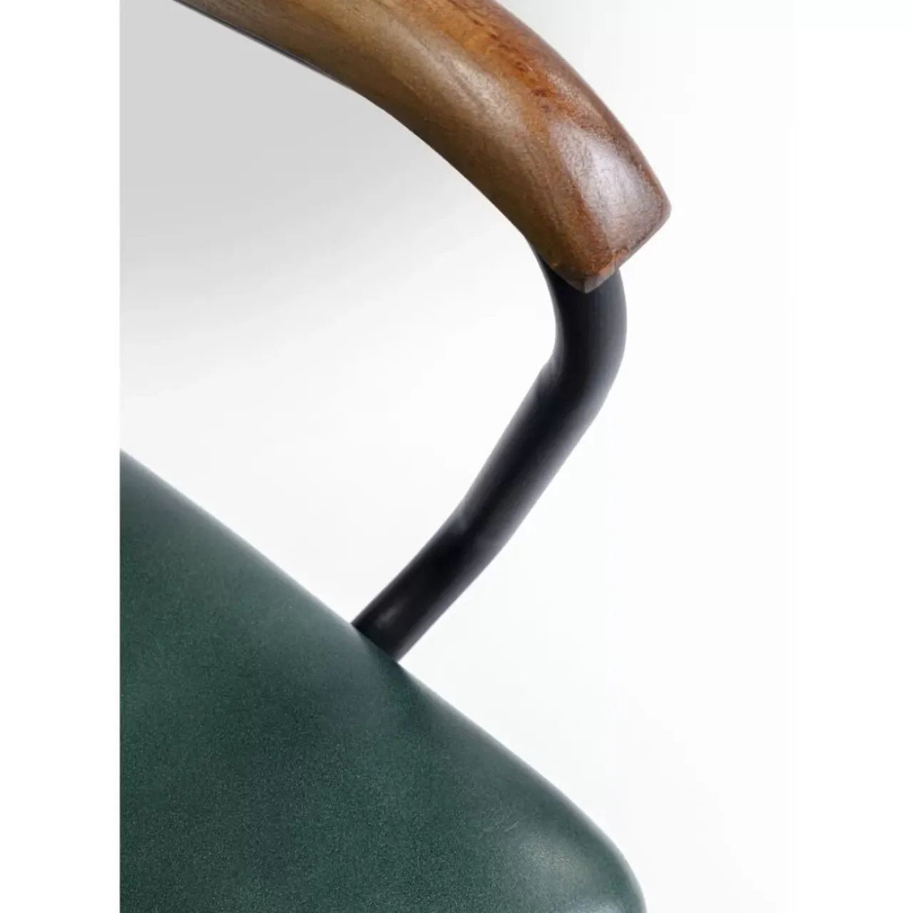 KARE Design Stühle-Armlehnstuhl Salsa Leder Dunkelgrun