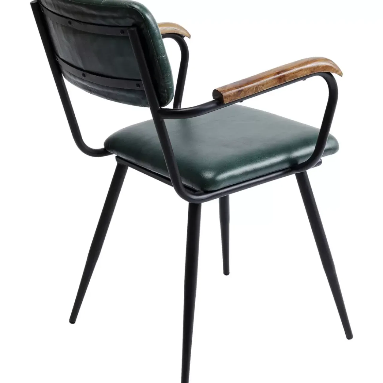 KARE Design Stühle-Armlehnstuhl Salsa Leder Dunkelgrun