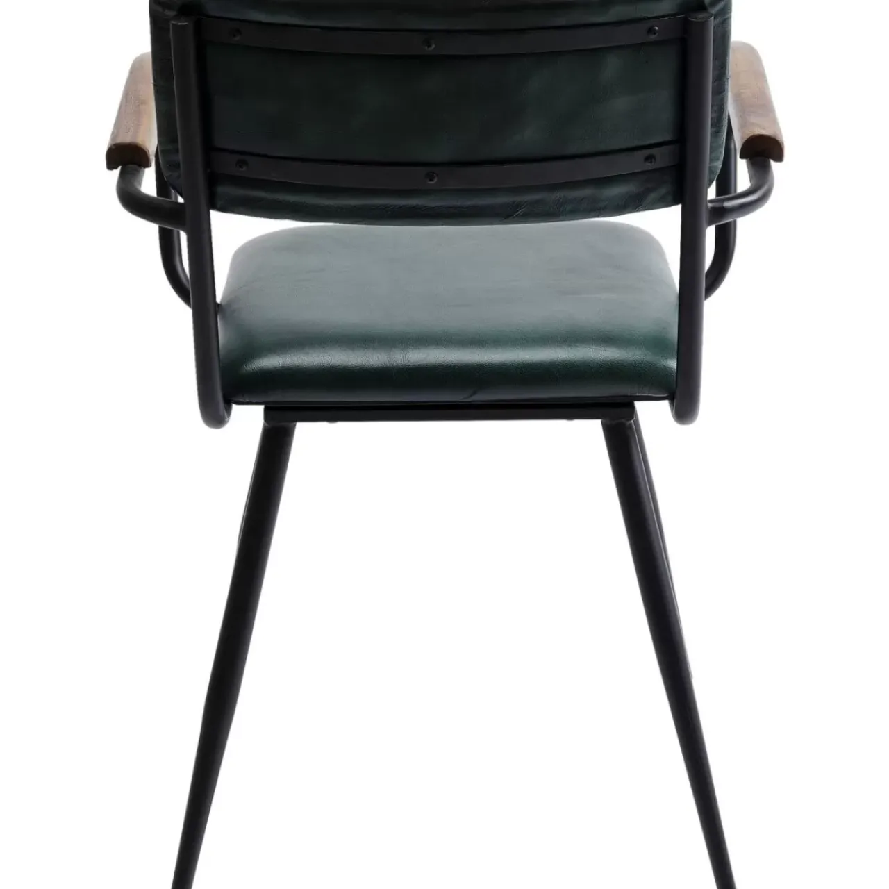 KARE Design Stühle-Armlehnstuhl Salsa Leder Dunkelgrun