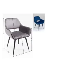 KARE Design Stühle-Armlehnstuhl San Francisco Blau